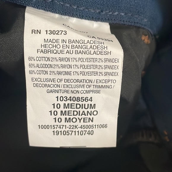 Lee Womens Regular Fit Straight Leg -Flex Motion- Mid Rise- Dark Wash Jeans- 10M - Picture 12 of 14